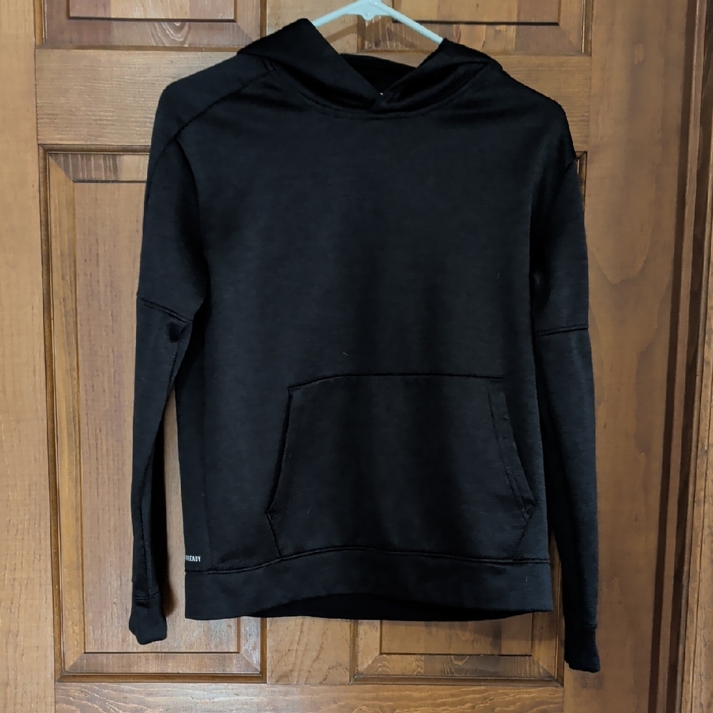 adidas Black Men's Pullover Hoodie with Kangaroo Pocket